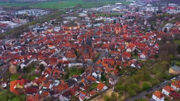 Luftaufnahme Einer Altstadt Deutschland Einem Sonnigen Tag — Stockvideo