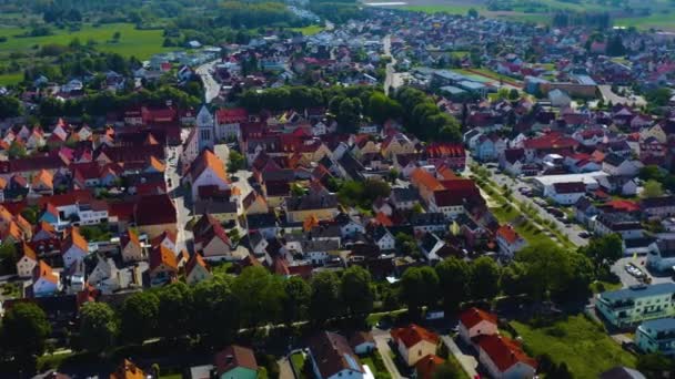 Letecký Pohled Centrum Starého Města Německu Slunečného Dne — Stock video