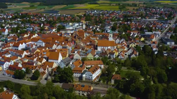 Luftaufnahme Einer Altstadt Deutschland Einem Sonnigen Tag — Stockvideo