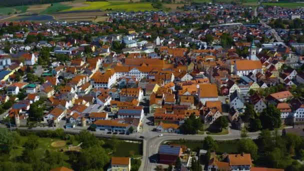 Αεροφωτογραφία Από Ένα Παλιό Κέντρο Της Πόλης Στη Γερμανία Μια — Αρχείο Βίντεο