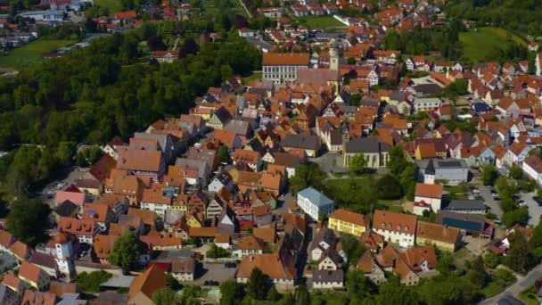 Αεροφωτογραφία Του Κέντρου Της Παλιάς Πόλης Στη Γερμανία Βαυαρία Μια — Αρχείο Βίντεο