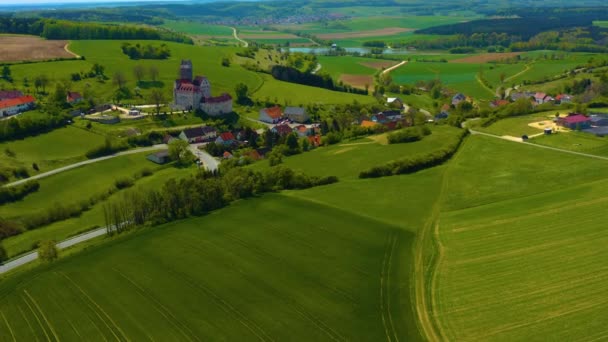 Veduta Aerea Del Centro Storico Germania Baviera Una Soleggiata Giornata — Video Stock