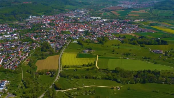 Veduta Aerea Del Centro Storico Della Città Germania Una Soleggiata — Video Stock