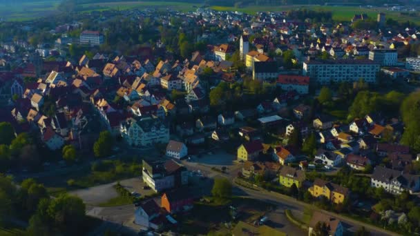 Pemandangan Udara Dari Pusat Kota Tua Jerman Pada Musim Semi — Stok Video