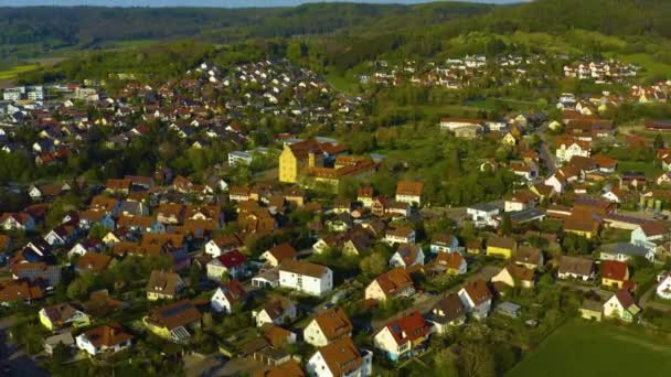 Luftaufnahme Der Altstadt Deutschland Einem Sonnigen Frühlingstag — Stockvideo