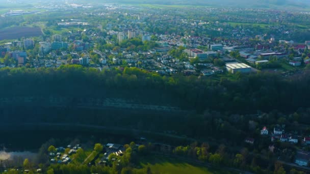 Veduta Aerea Del Centro Storico Della Città Germania Una Soleggiata — Video Stock