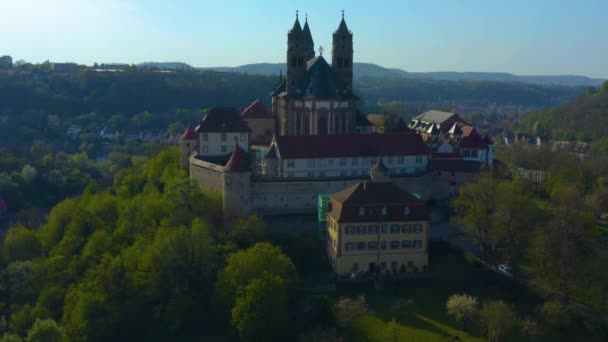 Luftaufnahme Der Altstadt Deutschland Einem Sonnigen Frühlingstag — Stockvideo