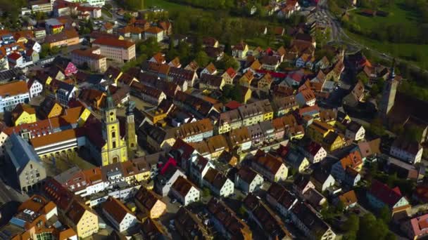 Légi Kilátás Régi Város Központjában Németországban Egy Napos Tavaszi Napon — Stock videók
