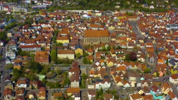 Вигляд Висоти Старого Центру Міста Німеччині Сонячний Весняний День — стокове відео