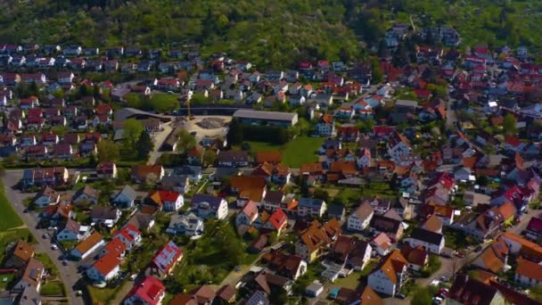 Letecký Pohled Centrum Starého Města Německu Slunečného Jarního Dne — Stock video