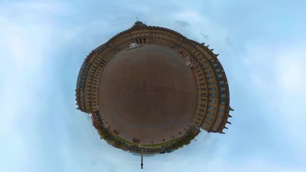 Centrum Stuttgart Palác Německu Jako Malá Planeta — Stock video