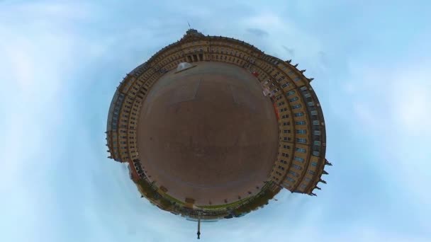 Centrum Stuttgart Palác Německu Jako Malá Planeta — Stock video