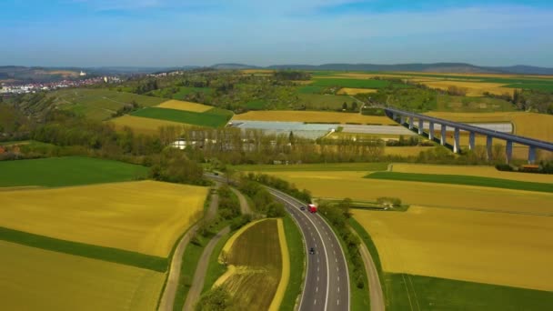 Αεροφωτογραφία Γύρω Από Την Πόλη Του Leonberg Στη Γερμανία Μια — Αρχείο Βίντεο