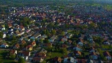 Germnay 'deki bir şehrin havadan görünüşü
