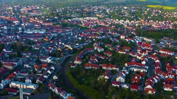 Germnay Deki Bir Şehrin Havadan Görünüşü — Stok video