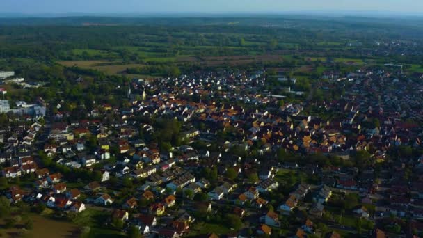 Germnay Deki Bir Şehrin Havadan Görünüşü — Stok video