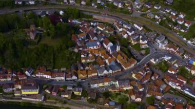 Almanya 'da bir şehrin havadan görünüşü