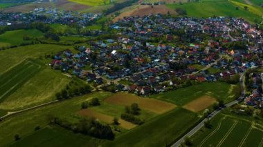 Almanya 'da bir şehrin havadan görünüşü