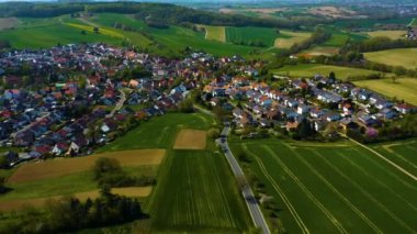 Almanya 'da bir şehrin havadan görünüşü