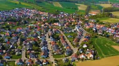 Almanya 'da bir şehrin havadan görünüşü