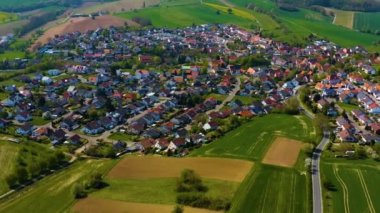 Almanya 'da bir şehrin havadan görünüşü