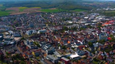 Almanya 'da bir şehrin havadan görünüşü