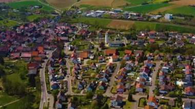 Almanya 'da bir şehrin havadan görünüşü