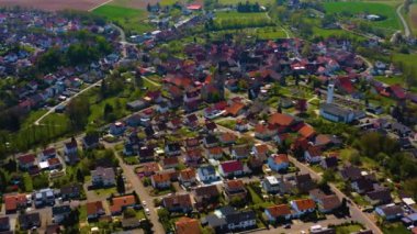 Almanya 'da bir şehrin havadan görünüşü