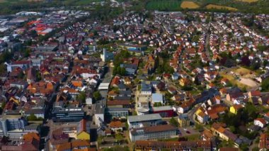 Almanya 'da bir şehrin havadan görünüşü