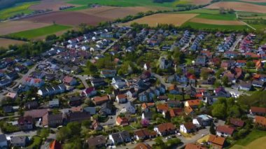 Almanya 'da bir şehrin havadan görünüşü