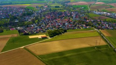 Almanya 'da bir şehrin havadan görünüşü
