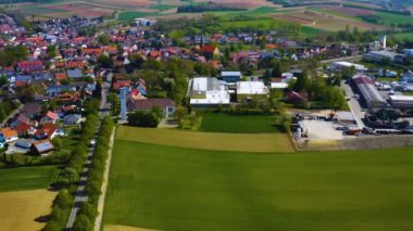 Almanya 'da bir şehrin havadan görünüşü