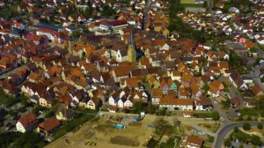 Almanya 'da bir şehrin havadan görünüşü