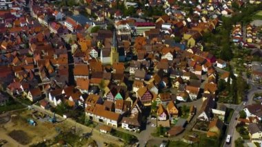 Almanya 'da bir şehrin havadan görünüşü