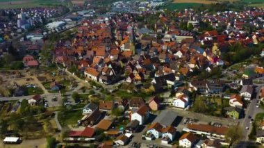 Almanya 'da bir şehrin havadan görünüşü