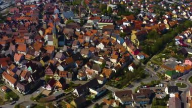 Almanya 'da bir şehrin havadan görünüşü