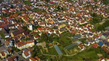 Almanya 'da bir şehrin havadan görünüşü