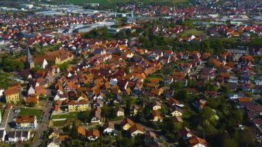 Almanya 'da bir şehrin havadan görünüşü