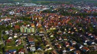 Almanya 'da bir şehrin havadan görünüşü