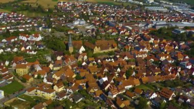 Almanya 'da bir şehrin havadan görünüşü