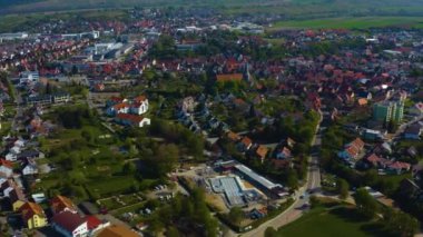 Almanya 'da bir şehrin havadan görünüşü