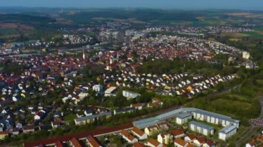 Almanya 'da bir şehrin havadan görünüşü