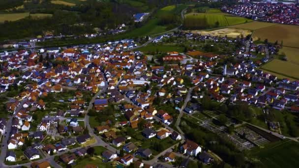 Almanya Bir Şehrin Havadan Görünüşü — Stok video