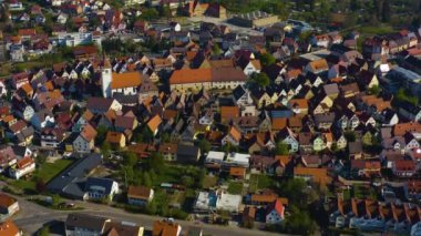 Almanya 'da bir şehrin havadan görünüşü