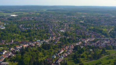 Almanya 'daki şehrin havadan görüntüsü