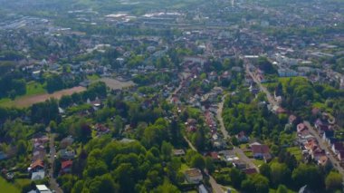 Almanya 'daki şehrin havadan görüntüsü