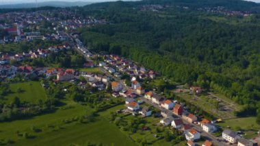 Almanya 'daki şehrin havadan görüntüsü