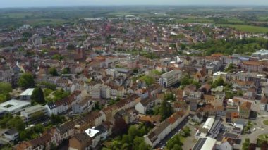 Almanya 'daki şehrin havadan görüntüsü