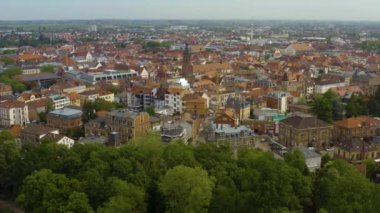 Almanya 'daki şehrin havadan görüntüsü