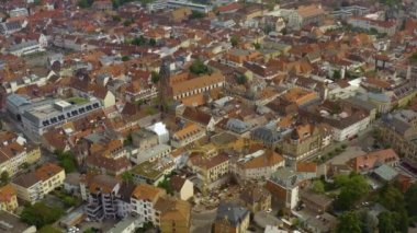 Almanya 'daki şehrin havadan görüntüsü